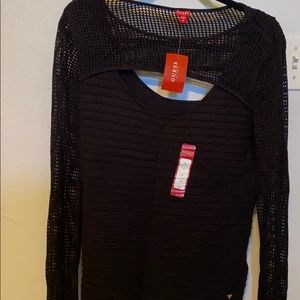 Mesh Sleeve Sweater